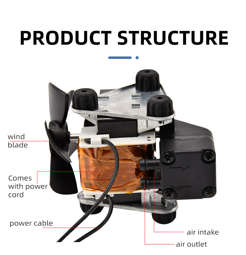 VN-18 110/220V 60W 15L/min High Pressure Factory Customize 220v  Negative Pressure Pumping Suction Small Oil Free Vacuum Pump details