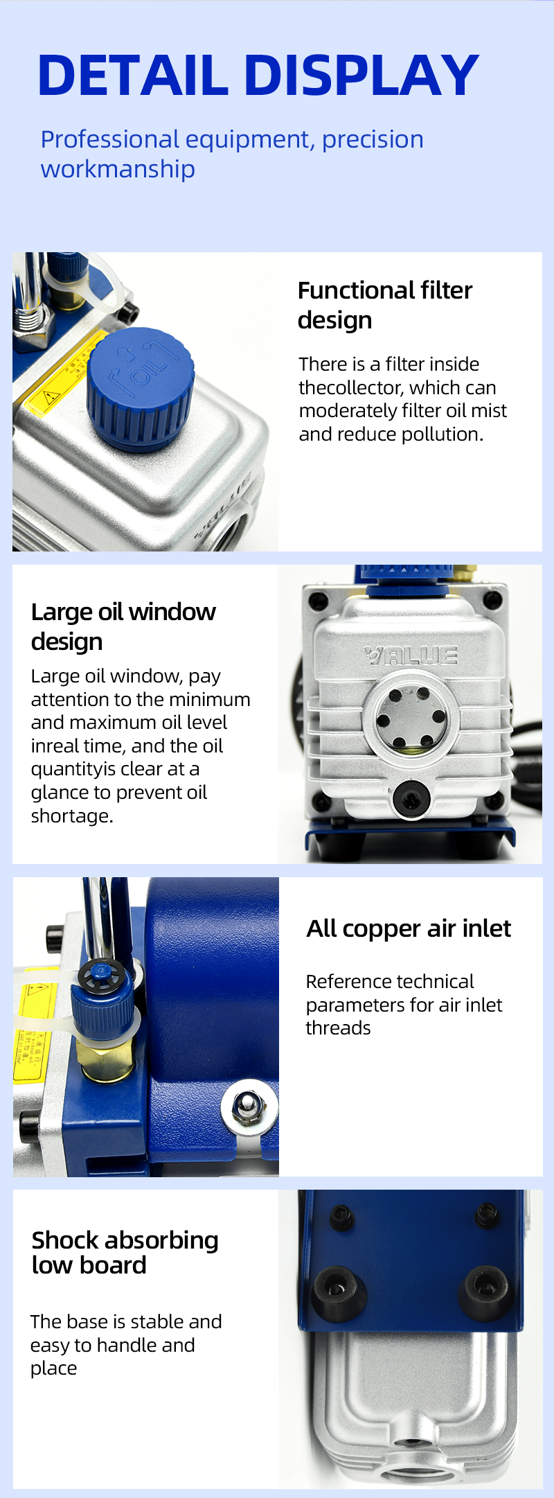 Mini Rotary Vane Air AC Vacuum Pump supplier