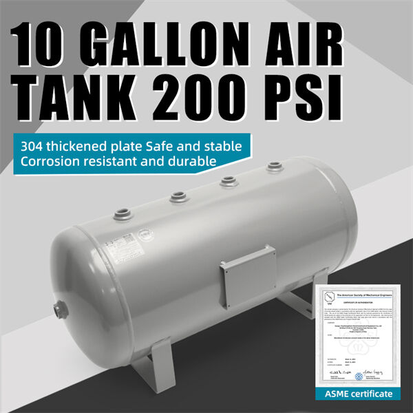 Increased efficiency with a 10 gallon air tank at 200 psi