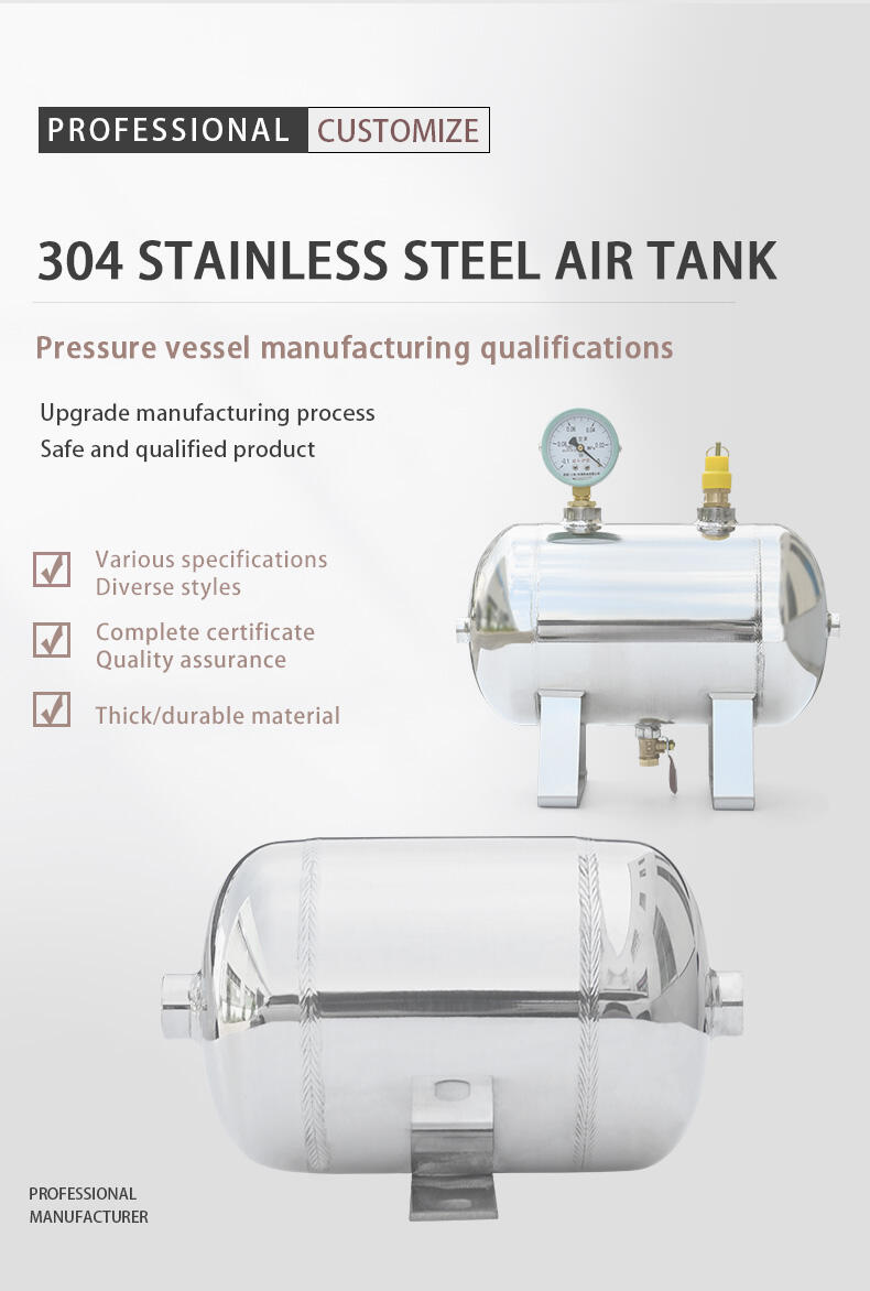 1L/0.26 Gallon Small Air Storage Pressure Tank details