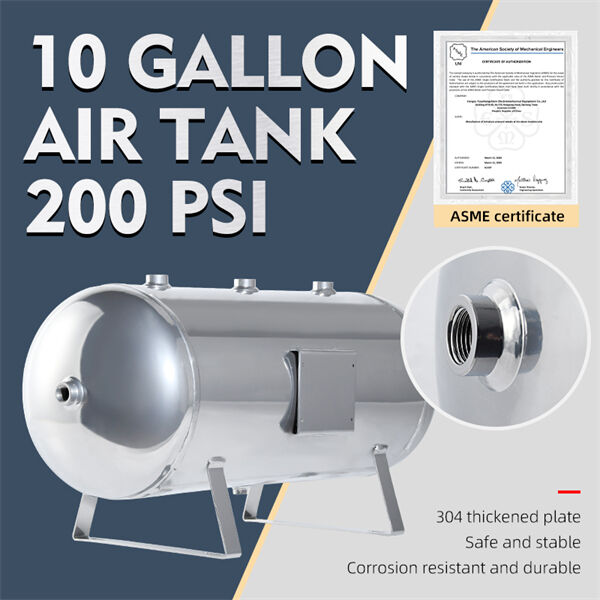 Compact and portable 10 gallon air tank for high-pressure options