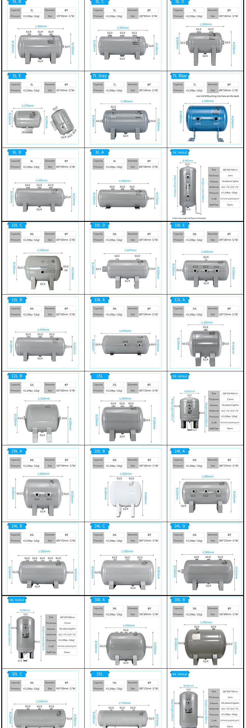 Custom Made High Quality Carbon Steel Compressed Air Tank manufacture