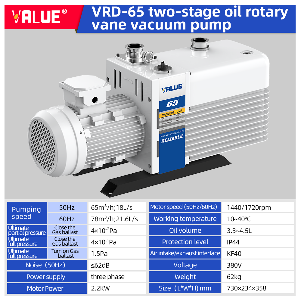 220V/380V Two Stage Sliding Rotary Vane Vacuum Pump details