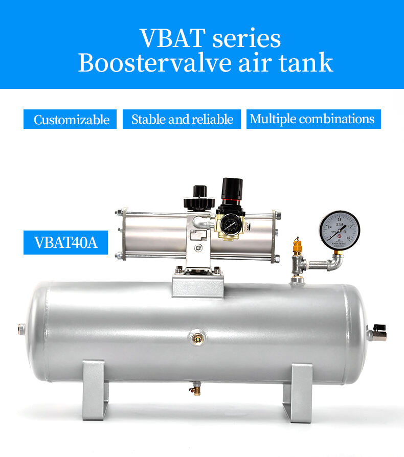 VBAT010A Regulador de pressão de ar Compressor Válvula de reforço pneumática Bomba de reforço de pressão de ar completa com fabricação de tanque de 10L