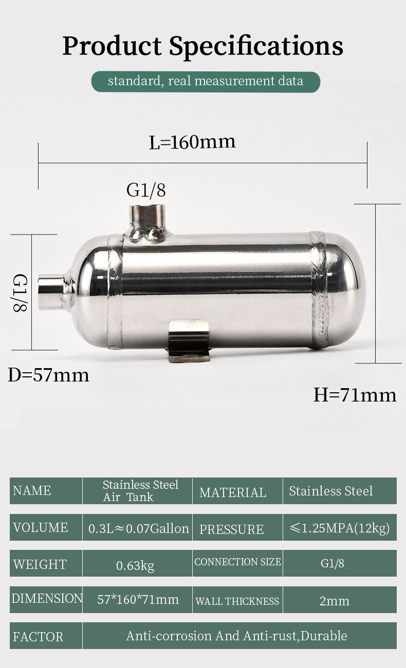 Detalhes do tanque reservatório de ar de conexão rápida