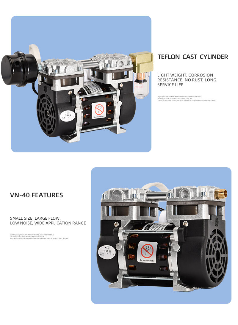 VN-40 220 V 130 W 36 l/min Wysokie ciśnienie Dostosuj fabrycznie 220 V Podciśnienie Pompowanie Ssanie Mała bezolejowa pompa próżniowa Produkcja