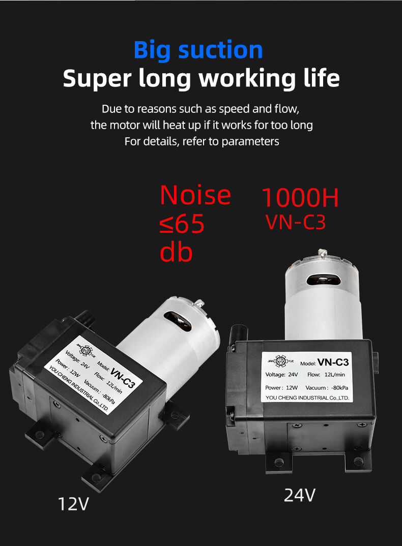 VN-C3 12V/24V 12W Pojedyncza głowica DC Podciśnieniowa pompa membranowa DC dostawca