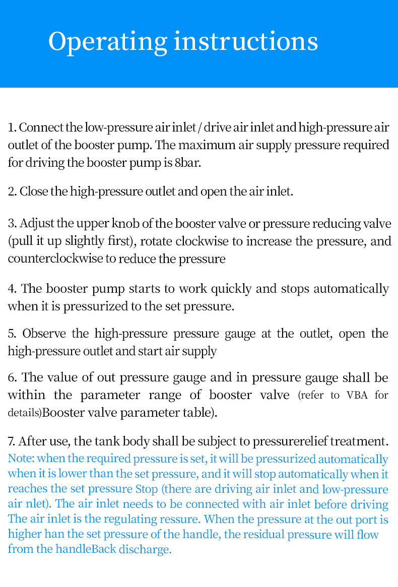 20L Pressure Booster Regulator Air Compressor Penumatic Pump manufacture