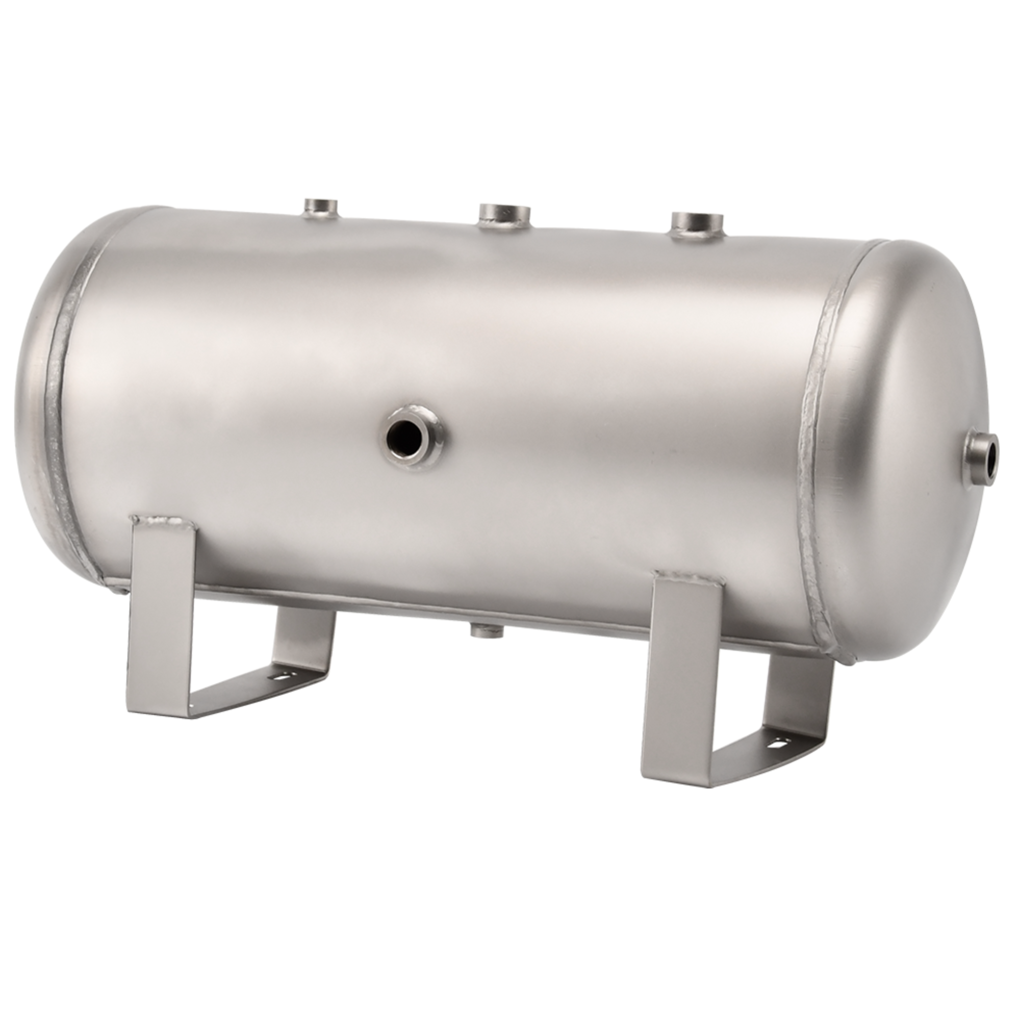 YC-25L-SSHM Portable Horizontal  Stainless Steel Compressed Air Storage Tank Matte