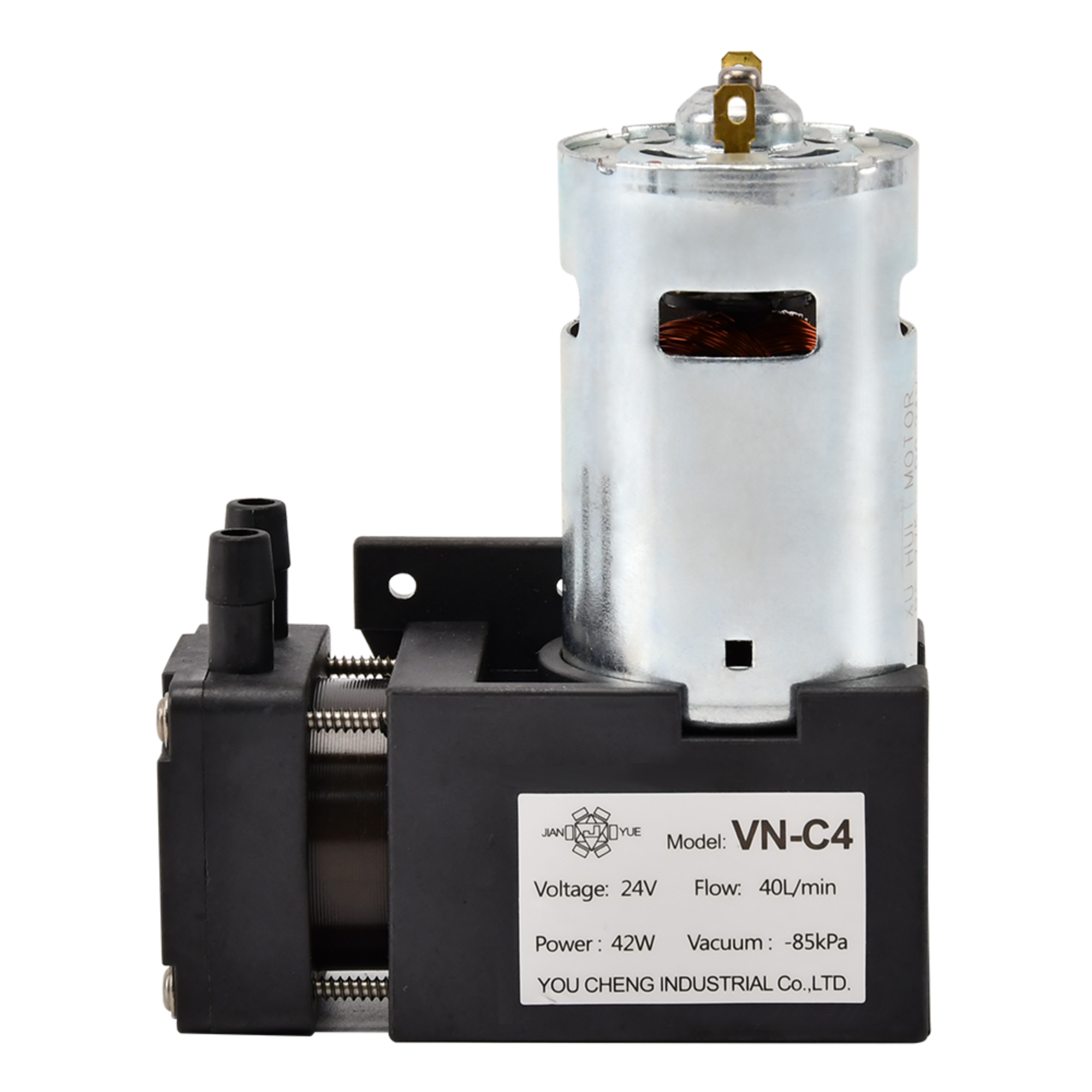 VN-C4 12V/24V 42W Bomba de diafragma de vácuo DC de cabeça única com pressão negativa DC