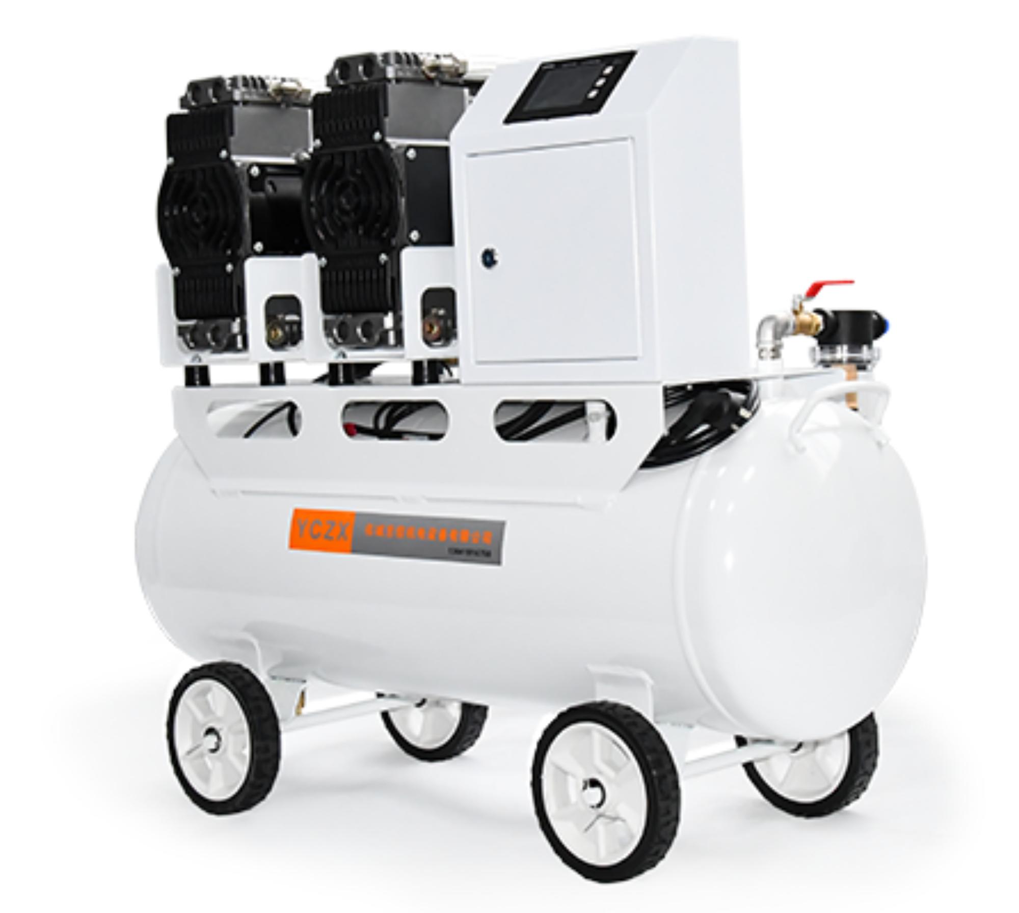 FVN-500-2 1600W 220V 960L/min negative pressure oilless vacuum pump with 65L air tank  for rubber molding machine