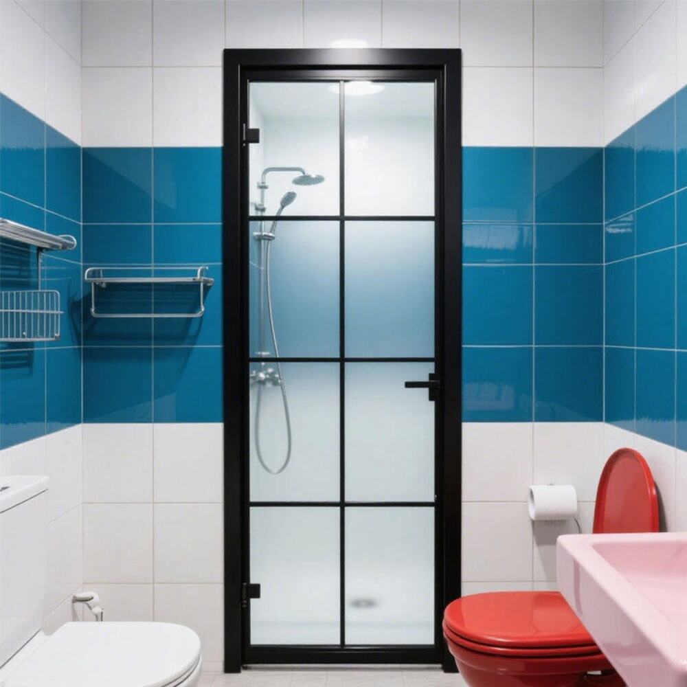 Modern Bathroom Casement Office Door with Clear Glass Swing Mirror Entry Aluminum Front Design Modern Style Casement Door supplier