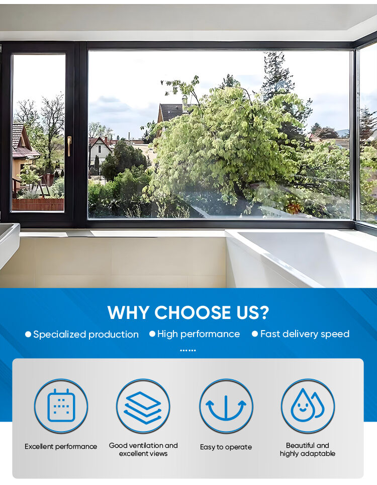 Villa Soundproof Aluminum Double Glazed Casement Windows Luxury Insulation Solution Custom Crafted Aluminum Professional Design supplier