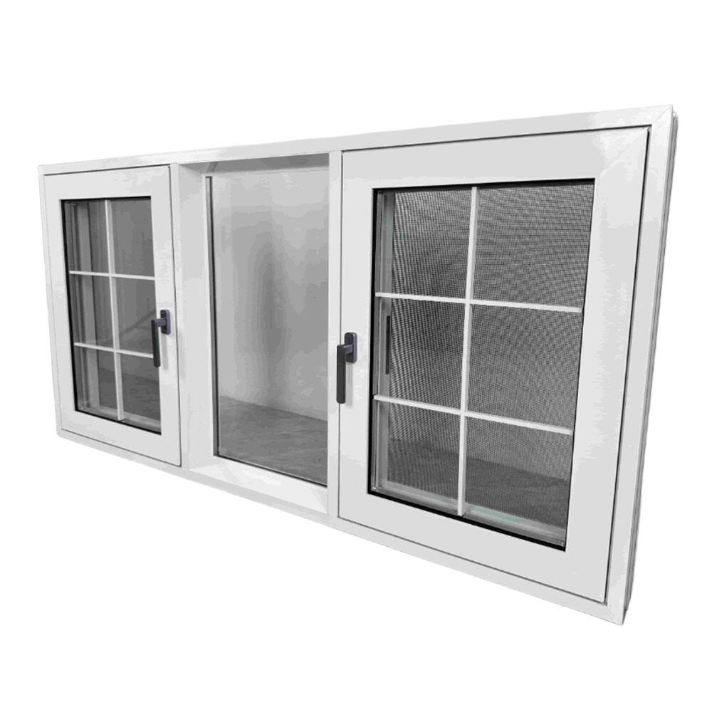 Innovative Tilt and Turn Casement Window With Thermal Break Aluminum Frame and Smart White Grid Opening Mechanisms factory