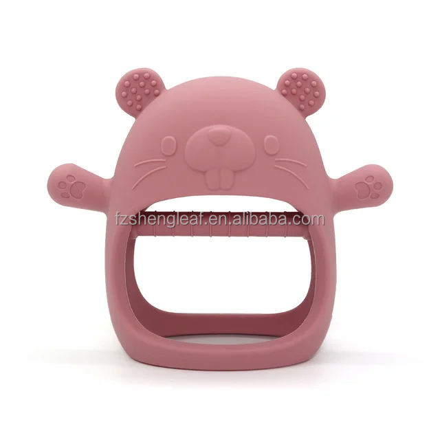 product bpa free custom anti eating baby unisex newborn teether gloves food grade silicone pacifier kids teething care soft toy-7
