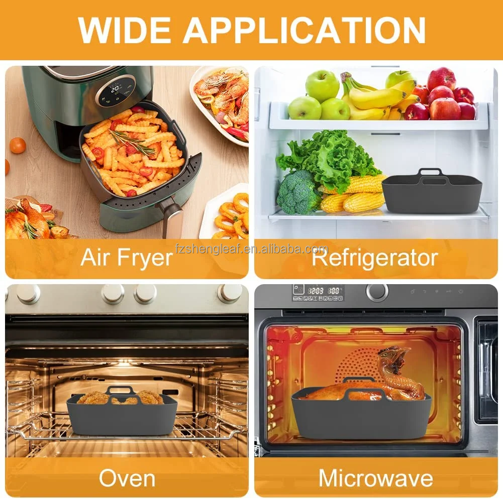 product pot thick reusable square food grade eco friendly silicone air fryer liners replacement for parchment paper baskets-3