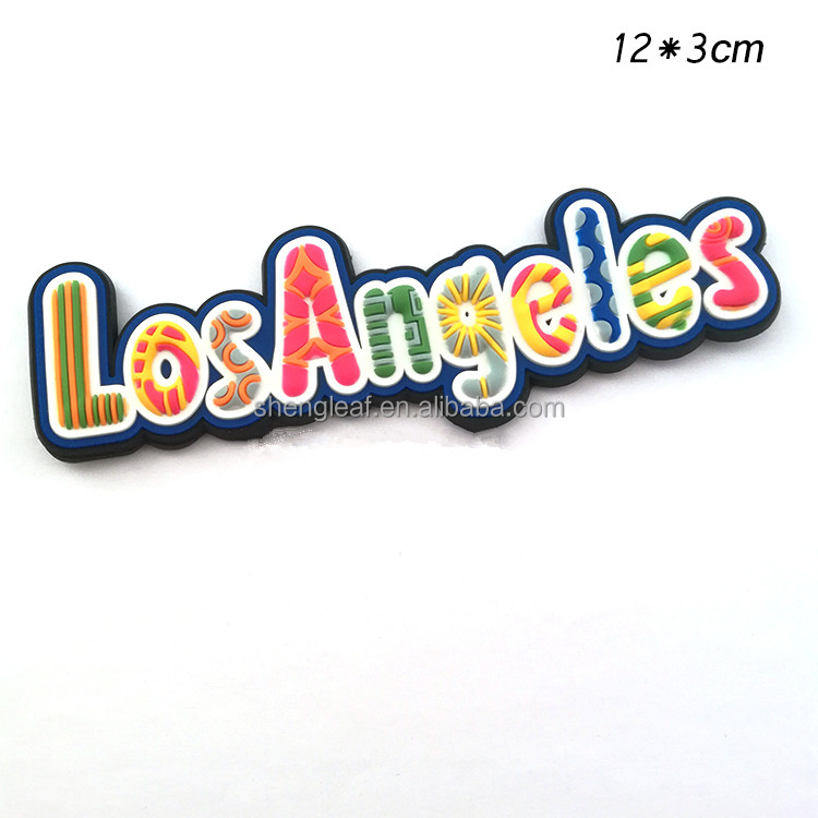 product promotional gift product custom made customised refrigerator los angels tourism souvenirs 3d soft pvc rubber cute fridge magnet-4