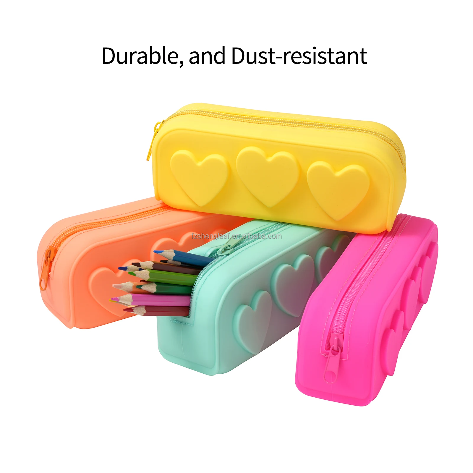 product custom zipper silicone beautiful kawaii cute 3d small school kid girls cute pencil case coin purse cosmetic makeup bag box-2