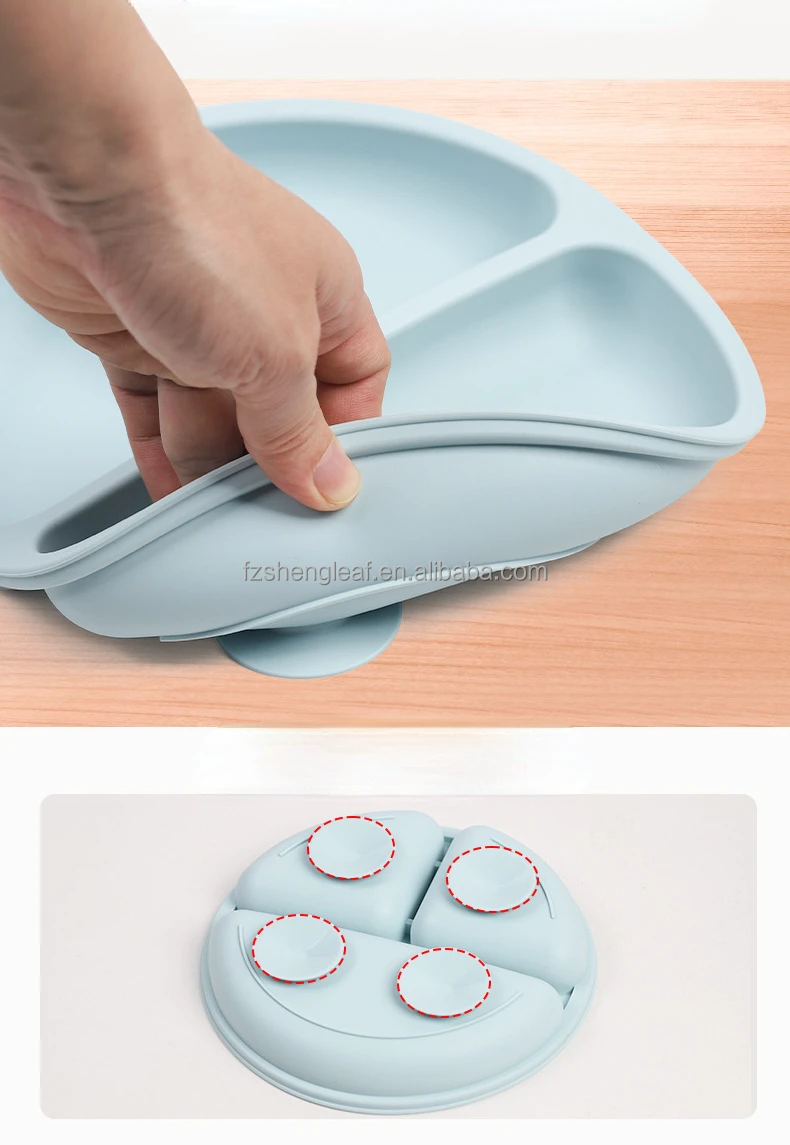 product 5pcs non slip silicone baby feeding tableware set 9pcs children dinner dishes including suction bowl fork bibs kids dining-3
