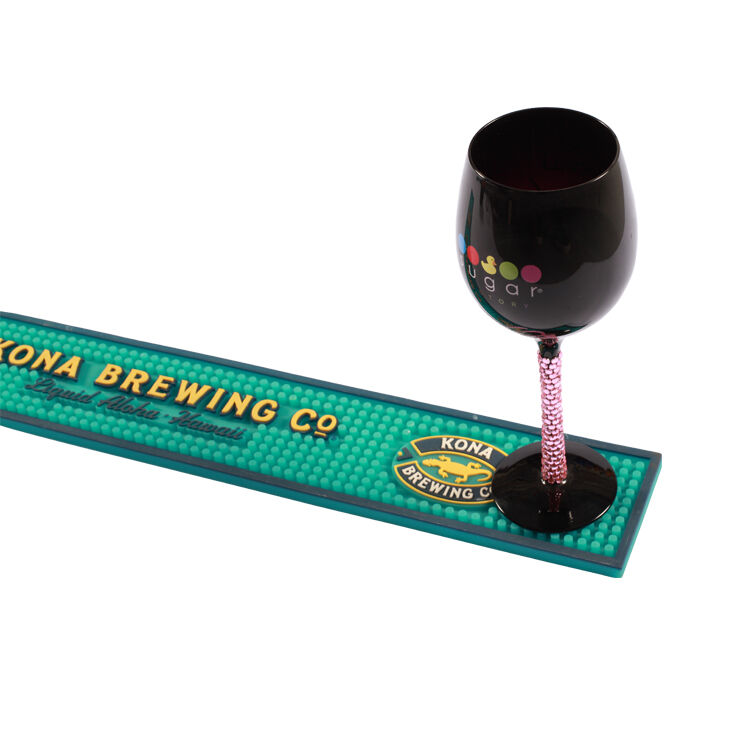 product luxury drink bar rail mat spill drinking custom pvc silicone rubber with 3d logo for bar accessories-5