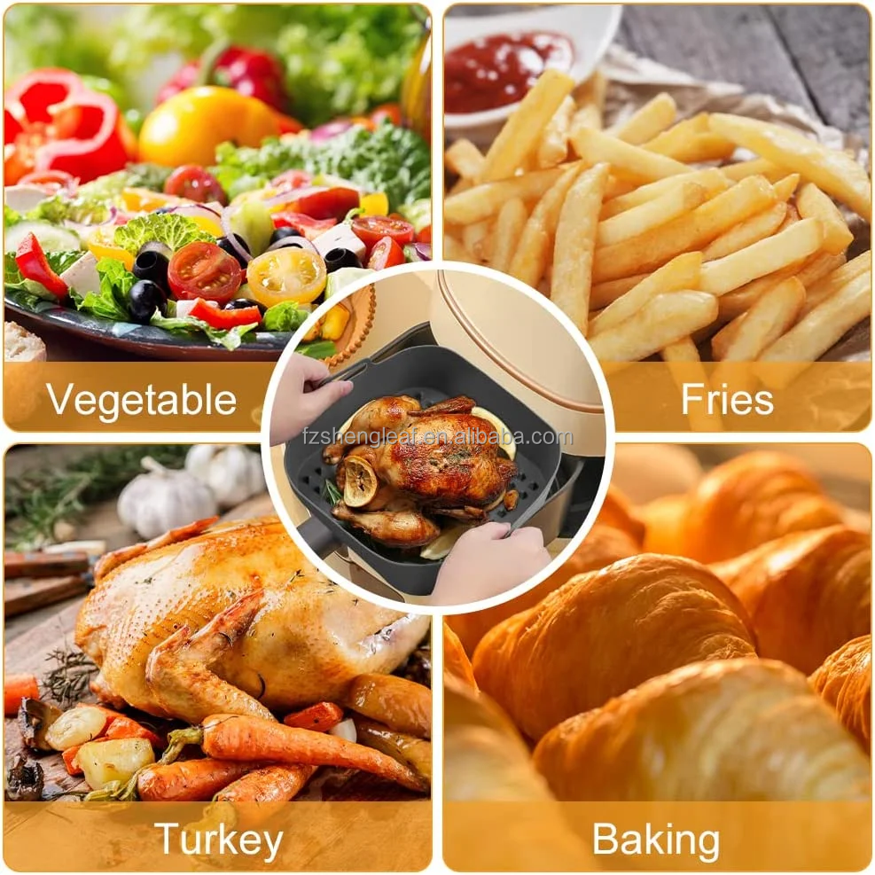 product pot thick reusable square food grade eco friendly silicone air fryer liners replacement for parchment paper baskets-5