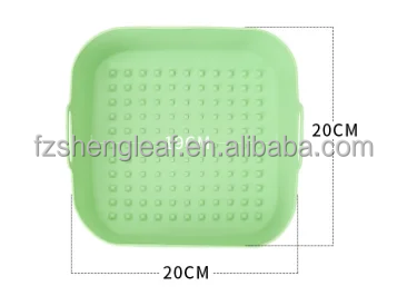 product pot thick reusable square food grade eco friendly silicone air fryer liners replacement for parchment paper baskets-7
