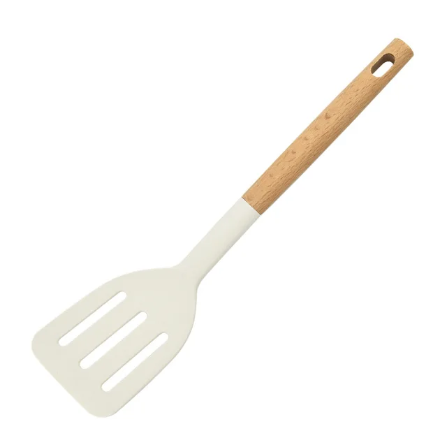 product cookware handle spatula spoons cuisine accessories non stick silicone luxury portable wooden customized novelty eco friendly-8