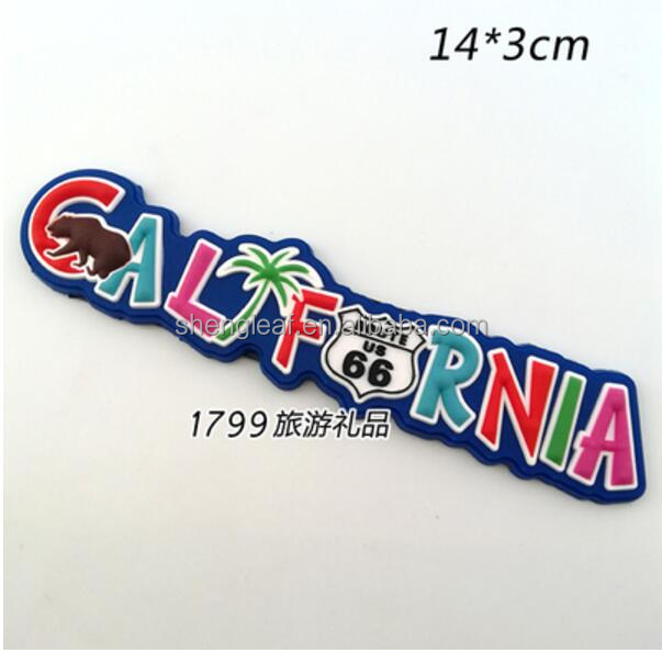 product promotional gift product custom made customised refrigerator los angels tourism souvenirs 3d soft pvc rubber cute fridge magnet-3