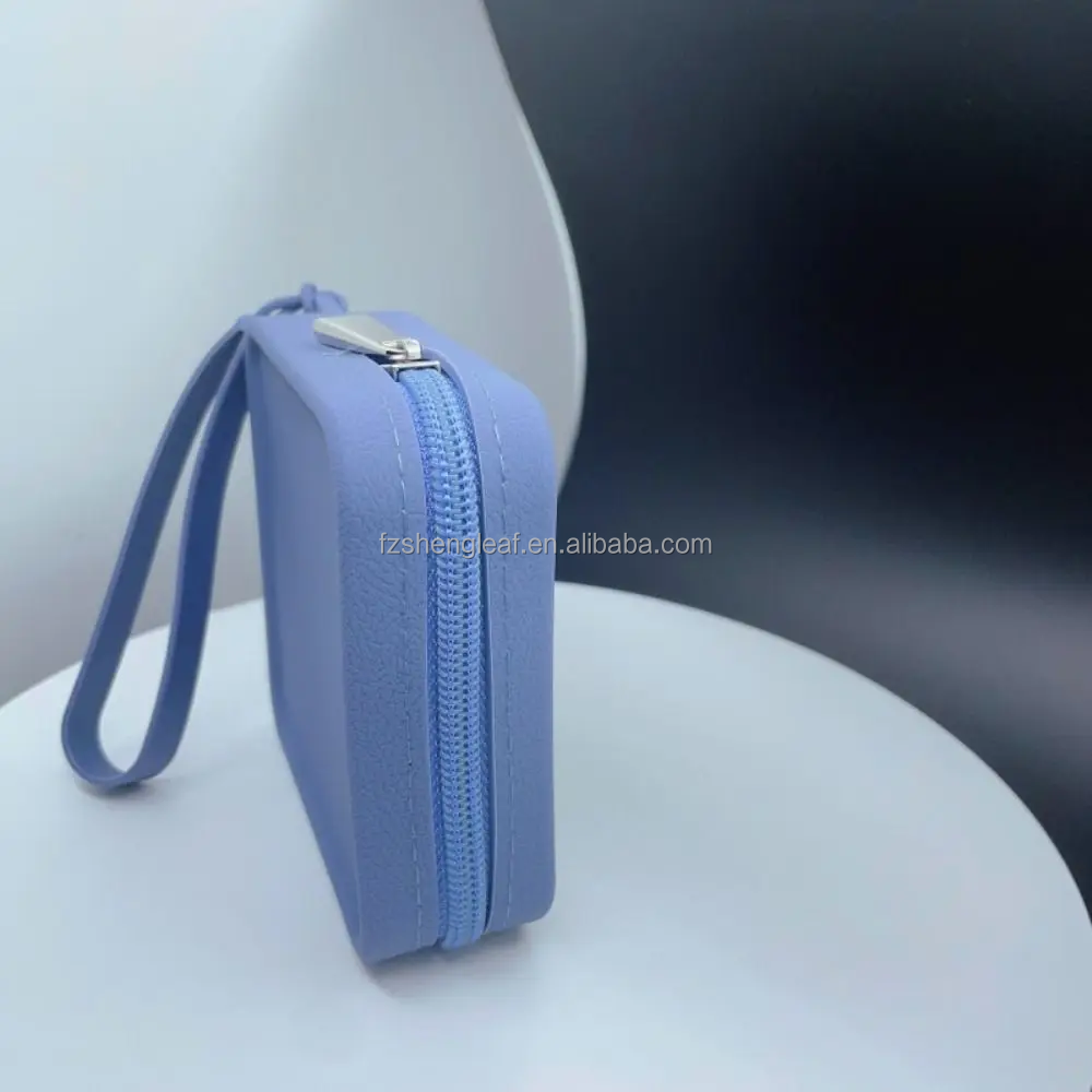 product luxury kawaii silicone square earphone pouch unique cute mini cosmetic bag zipper  customizable for kids wallets cardholder-4