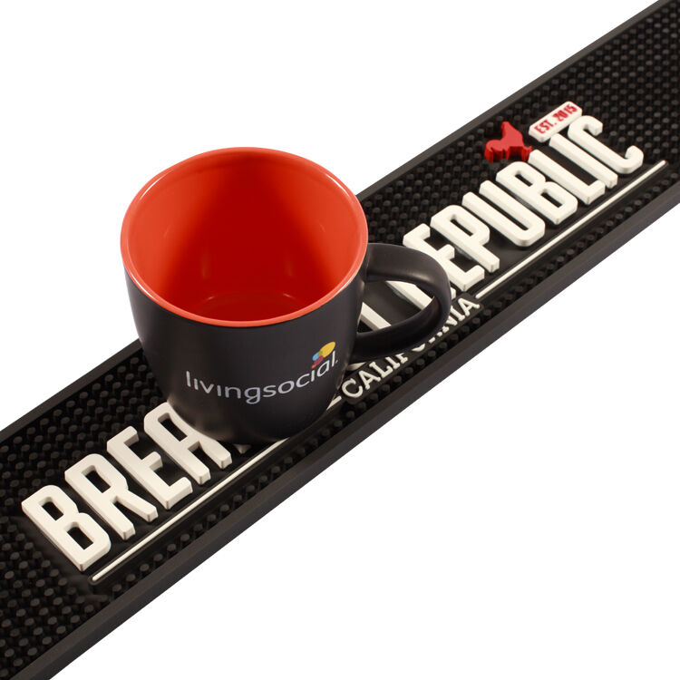 product luxury drink bar rail mat spill drinking custom pvc silicone rubber with 3d logo for bar accessories-4