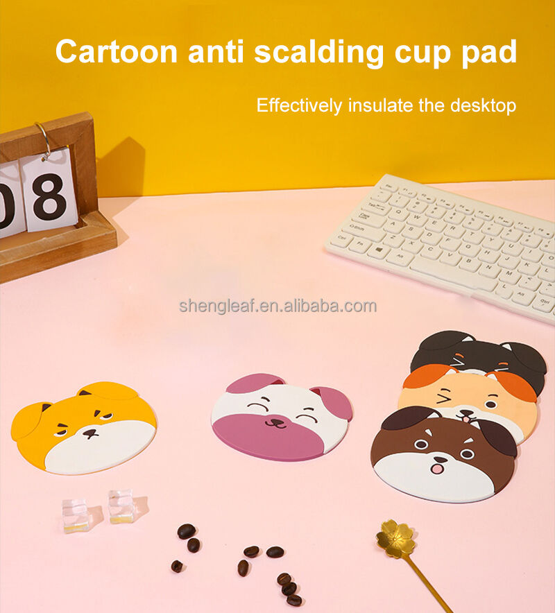 product funny tea pad mug holder mat coffee table placemats heat resistant cup custom cute silicone rubber eco friendly minimalist-5