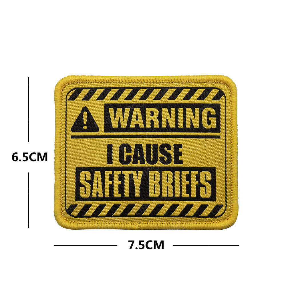 product 3d pvc rubber patch with hook fun badge for equipment warning signs applied technique for car stickers-2