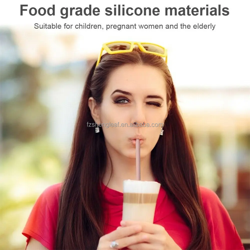 product party kitchen supplies reusable detachable soft drinking openable snap straw bpa free silicone straws-4