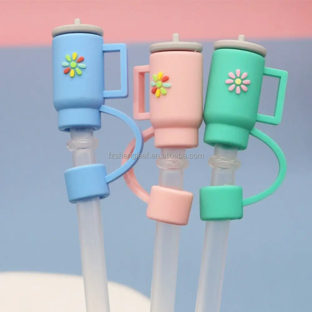 product custom bulk 8 12mm 10mm silicone straw tips cover topper charm nurses cow boy hat bow reusable drinking sport sneaker-3