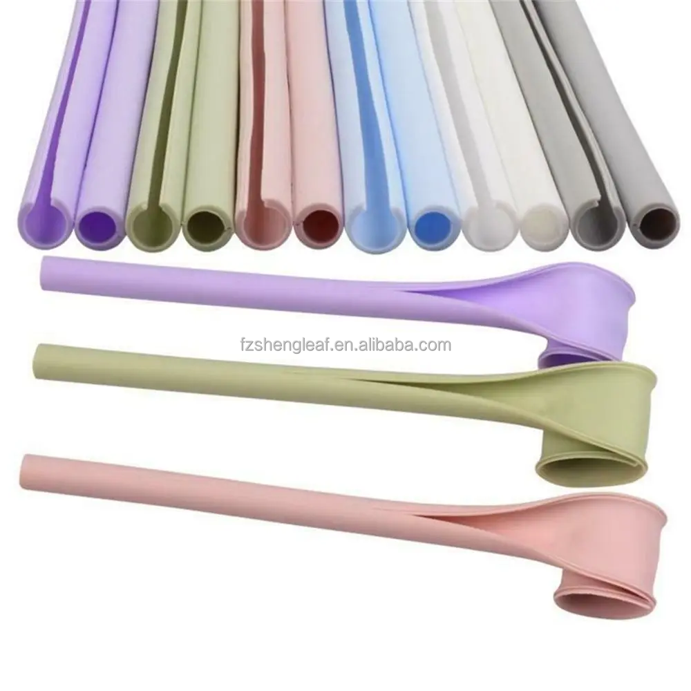 product party kitchen supplies reusable detachable soft drinking openable snap straw bpa free silicone straws-1