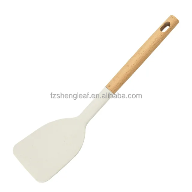 product cookware handle spatula spoons cuisine accessories non stick silicone luxury portable wooden customized novelty eco friendly-7