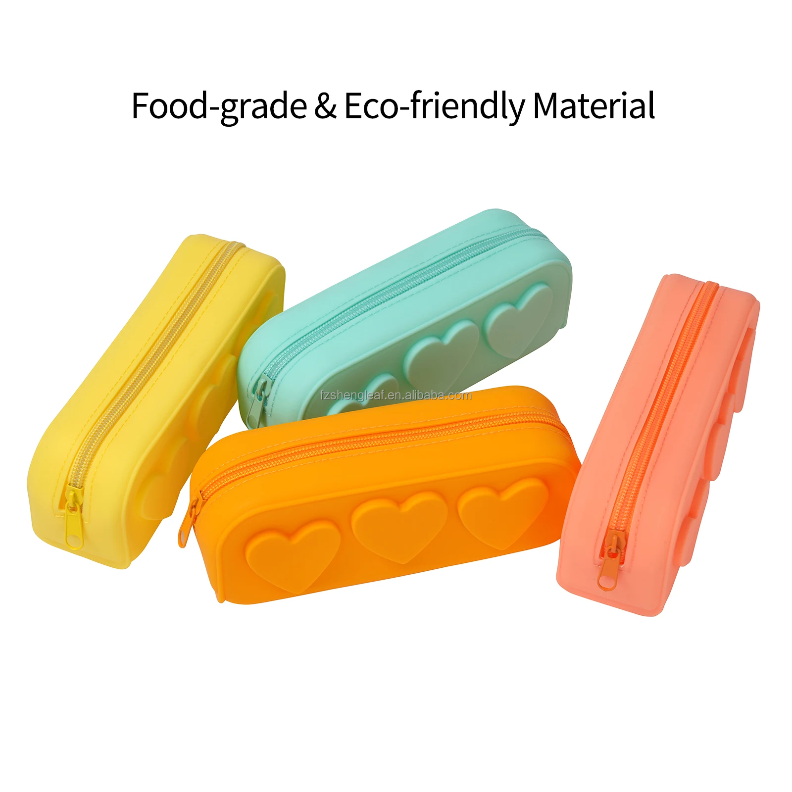 product custom zipper silicone beautiful kawaii cute 3d small school kid girls cute pencil case coin purse cosmetic makeup bag box-3