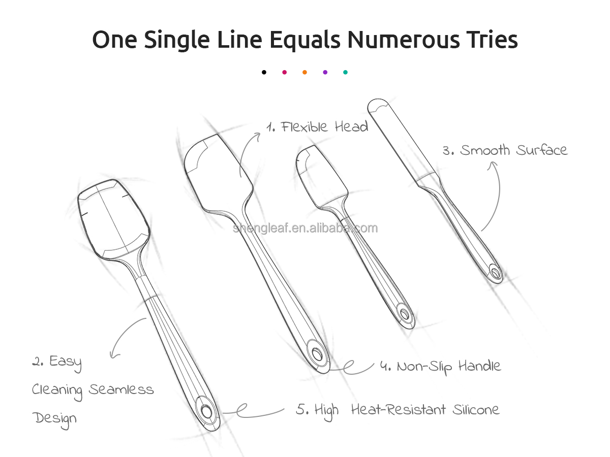 product kitchen good cook baking accessories utensilsspatula cake scraper non stick butter spreader  silicone cookie  spatula-7