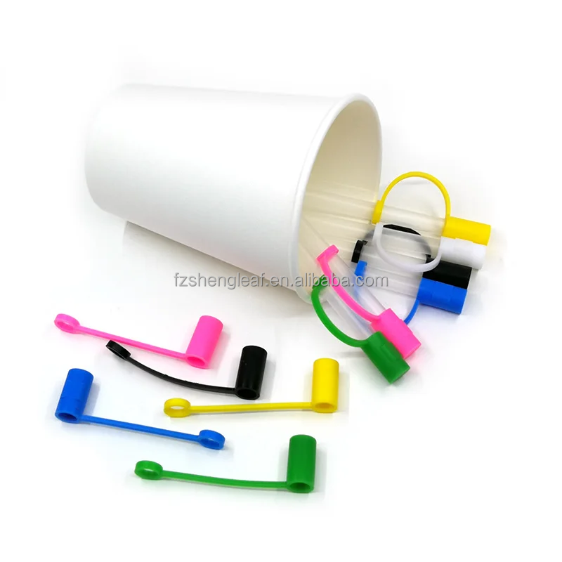 product fit glass cup decoration pvc silicone straw topper sealing tools drinking dust cap splash proof plugs straw cove-8