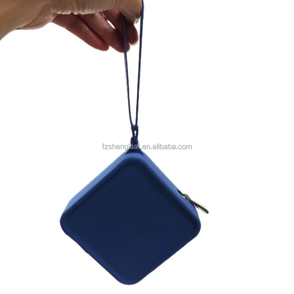 product luxury kawaii silicone square earphone pouch unique cute mini cosmetic bag zipper  customizable for kids wallets cardholder-3