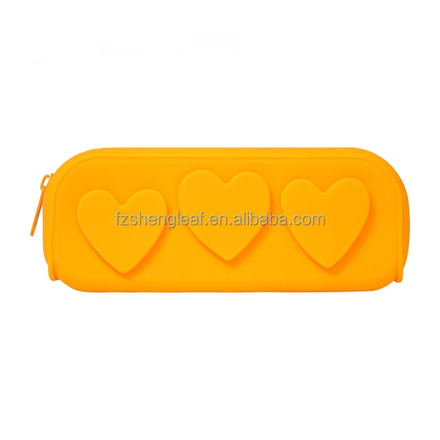 product custom zipper silicone beautiful kawaii cute 3d small school kid girls cute pencil case coin purse cosmetic makeup bag box-9