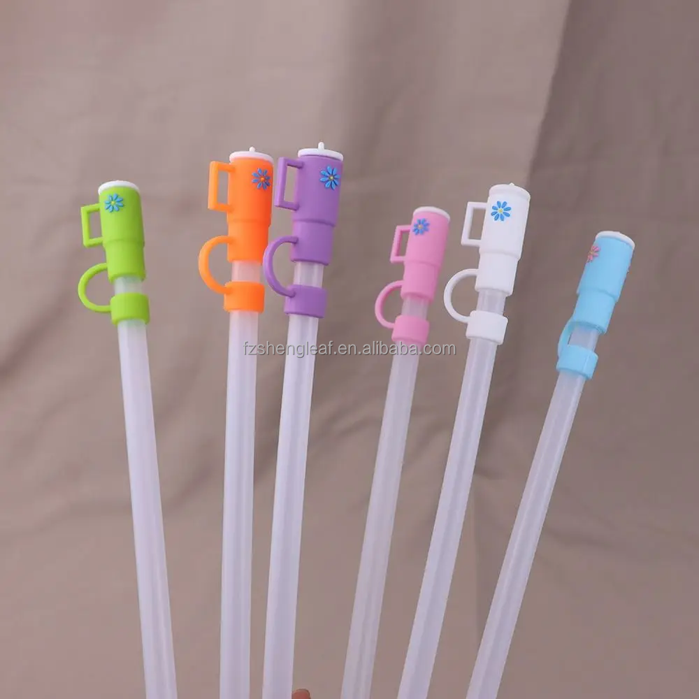 product custom bulk 8 12mm 10mm silicone straw tips cover topper charm nurses cow boy hat bow reusable drinking sport sneaker-9