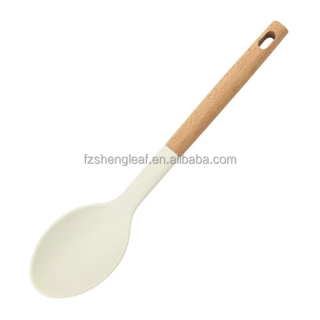 product cookware handle spatula spoons cuisine accessories non stick silicone luxury portable wooden customized novelty eco friendly-6