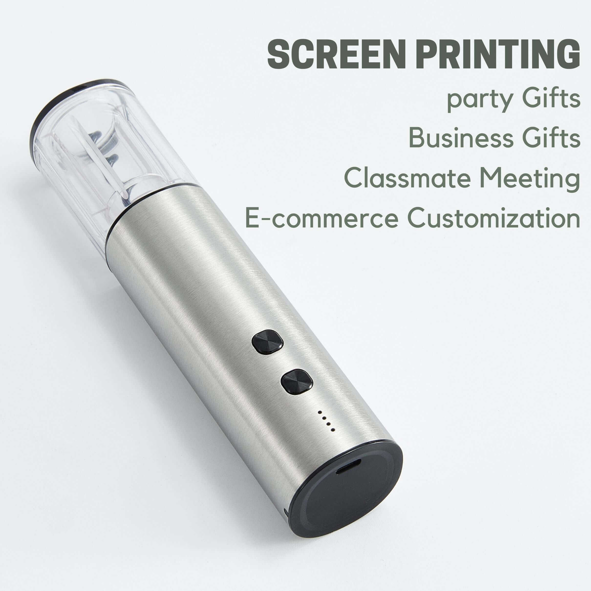 Black Wood Grain Electric Wine Bottle Opener Set USB Rechargeable Automatic Wine Corkscrew Opener supplier