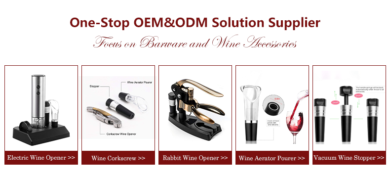 Black Wood Grain Electric Wine Bottle Opener Set USB Rechargeable Automatic Wine Corkscrew Opener factory