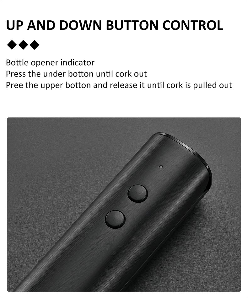 Black Wood Grain Electric Wine Bottle Opener Set USB Rechargeable Automatic Wine Corkscrew Opener factory