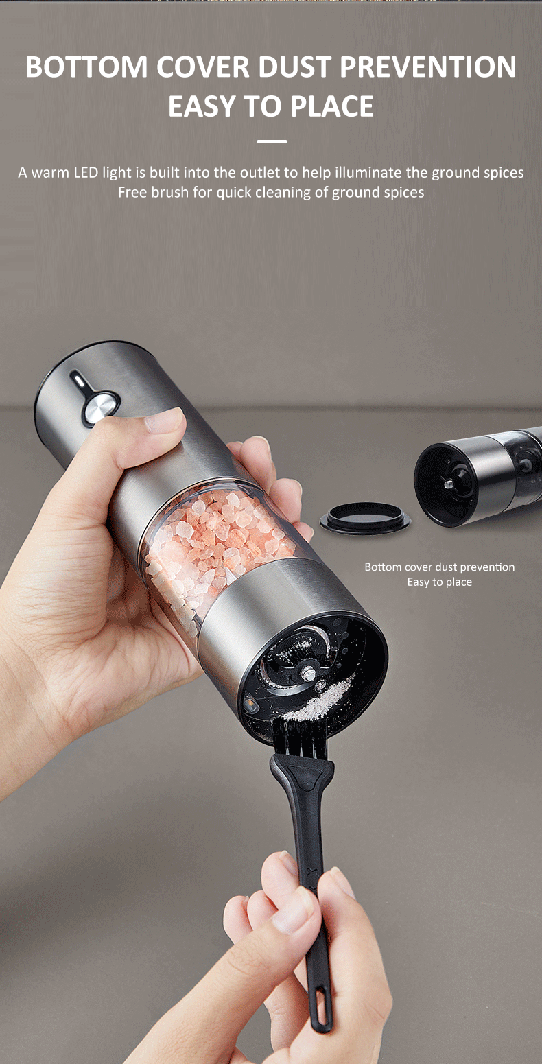 Electric Spice Grinder Stainless Steel USB Rechargeable Automatic Tool Electronic Kitchen Gadgets 2023 supplier