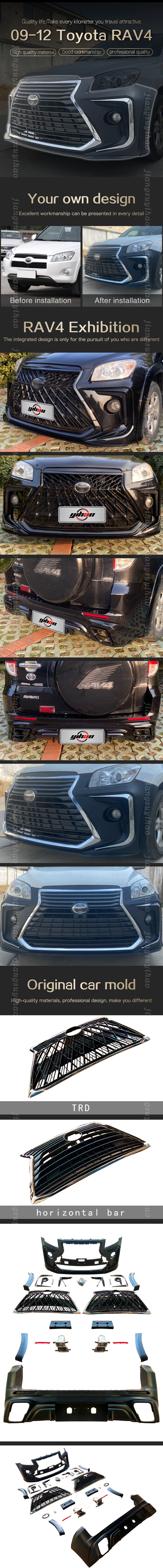 DODD ABS Front Bumper Grille For Toyota rav4 2009-2012 factory