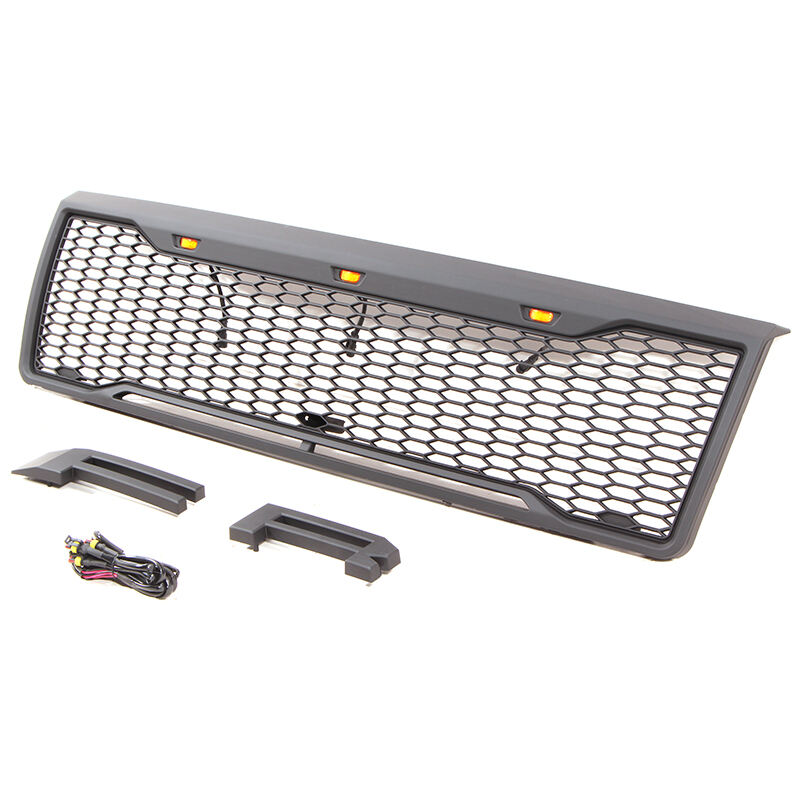 DODD Auto Parts Front Grille Mesh Grille W/LED Fit For 1992-1996 Ford BRONCO F150 details