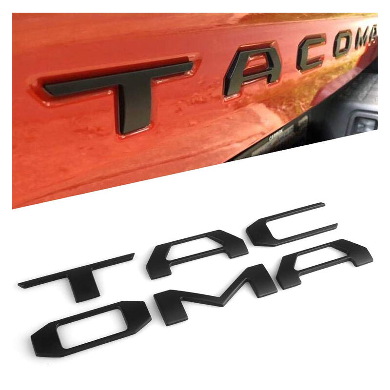 DODD 3D matt svart bakluke-bokstaver Plast ABS-emblem Passer for 16-19 Toyota Tacoma-fabrikken